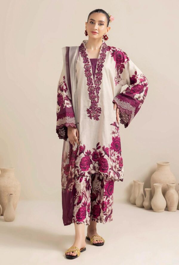 3 Piece - Printed & Embroidered Adans Liba Suit - AL-311