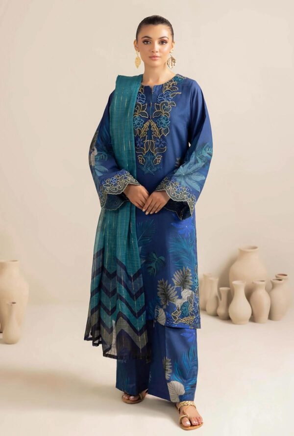 3 Piece - Printed & Embroidered Adans Liba Suit - AL-312