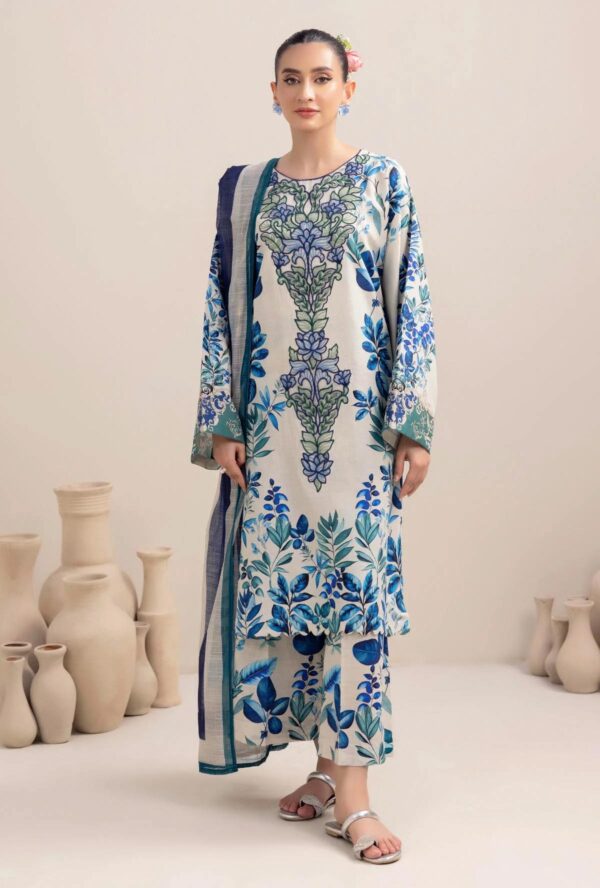 3 Piece - Printed & Embroidered Adans Liba Suit - AL-314