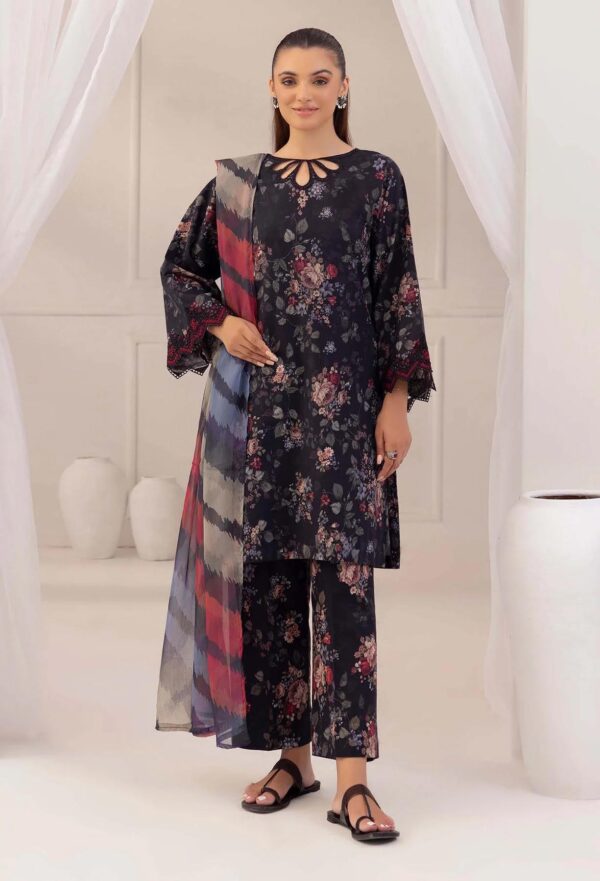 3 Piece – Printed & Embroidered Adans Liba Suit – AL-321