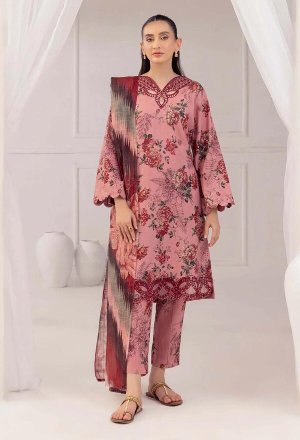 3 Piece – Printed & Embroidered Adans Liba Suit – AL-322