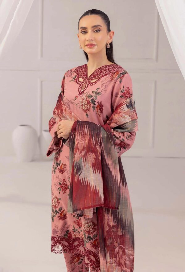 3 Piece – Printed & Embroidered Adans Liba Suit – AL-322 - Image 3