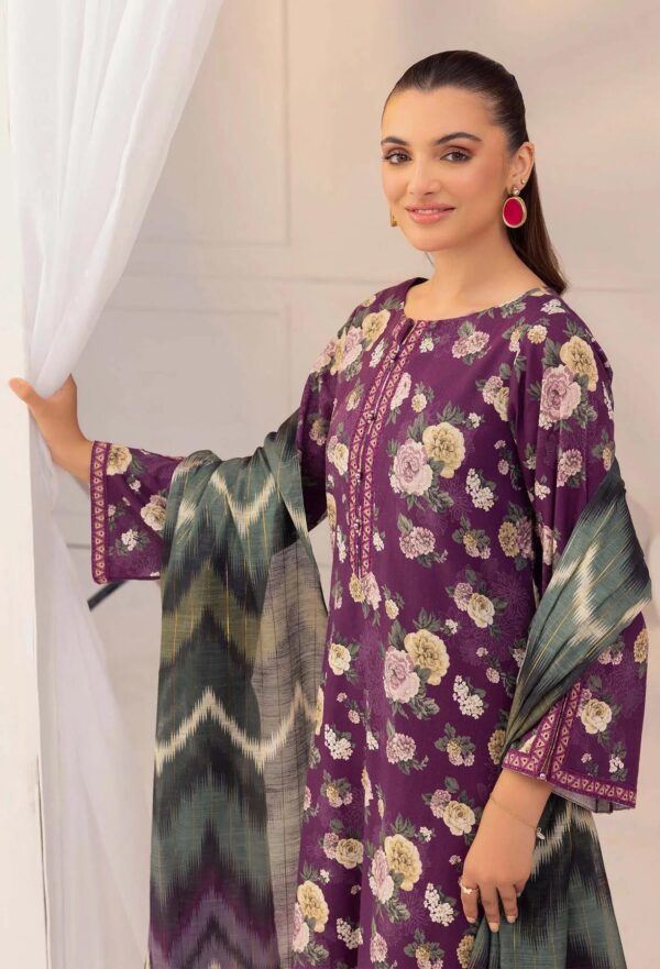 3 Piece – Printed & Embroidered Adans Liba Suit – AL-323 - Image 3