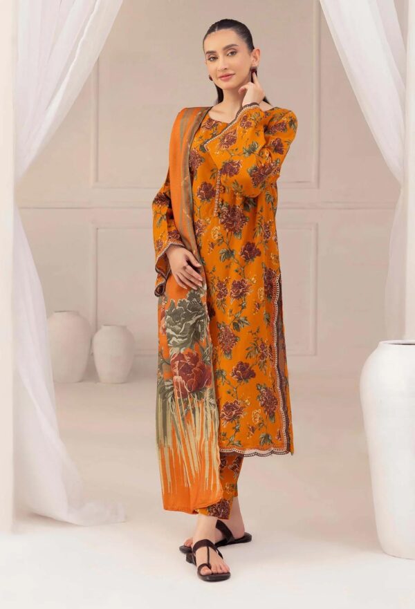 3 Piece – Printed & Embroidered Adans Liba Suit – AL-326