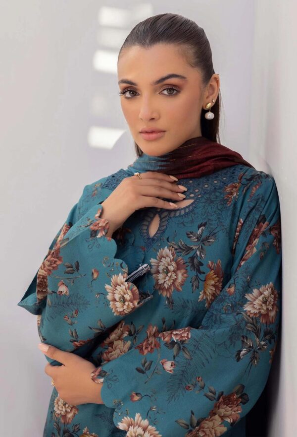 3 Piece – Printed & Embroidered Adans Liba Suit – AL-327 - Image 3